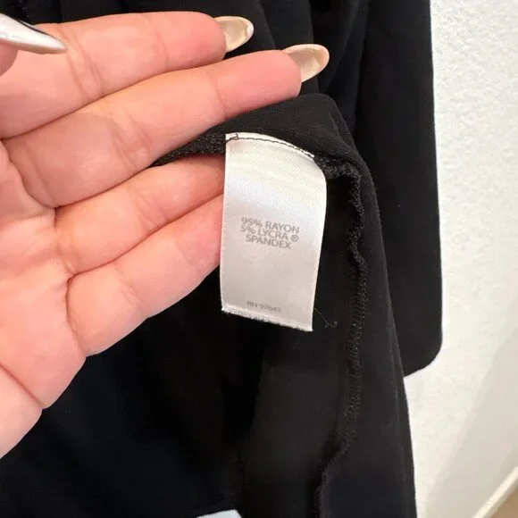 J. Jill Black Open Front Layered Cardigan Top - Picture 5 of 7